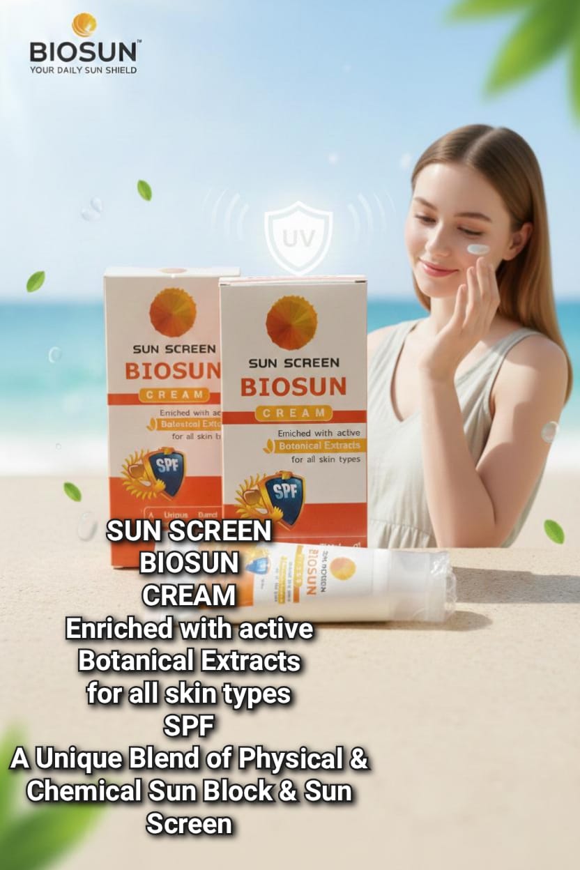 BIO SUN CREAM - SAVE YOUR SUN SCREEN FOR ALL SKIN TYPES