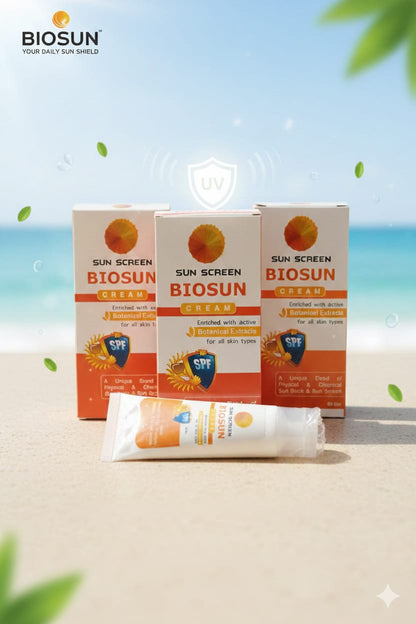 BIO SUN CREAM - SAVE YOUR SUN SCREEN FOR ALL SKIN TYPES