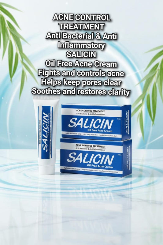SALICIN OIL FREE ACNE CREAM - ACNE CONTROL TREATMENT 50% OFF
